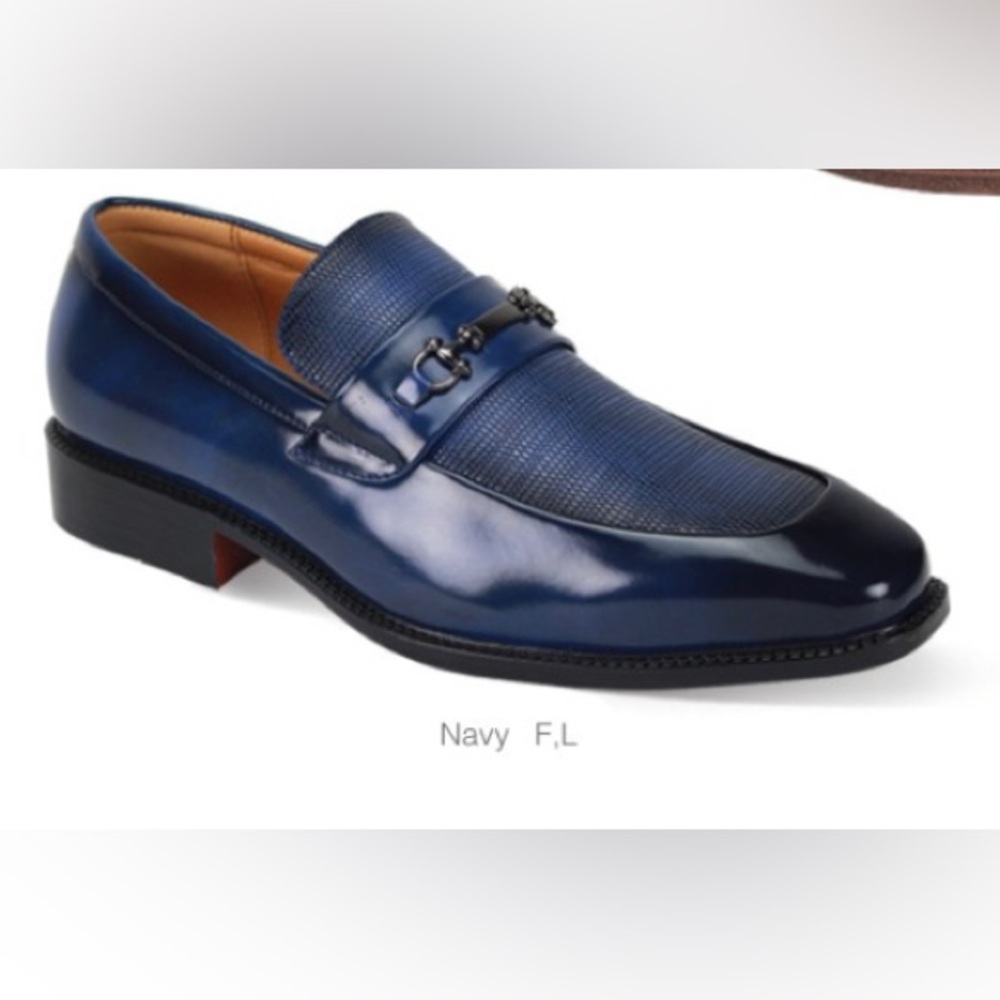 Slip on dress shoes for men and boys in navy blue